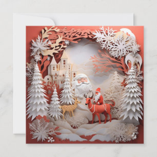 Festividades cartão de Natal decorado com saudações