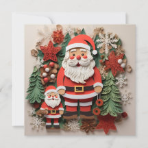 Cartão de Natal decorado com tema de férias