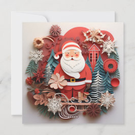 Festividades Cartão de Natal decorado com tema de Natal