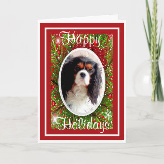 Festividades Cartão de Natal descuidado do Spaniel de rei