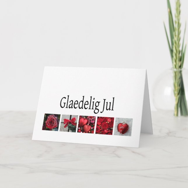 Festividades Cartão de Natal Dinamarquês - Glæ delig Jul (Frente)