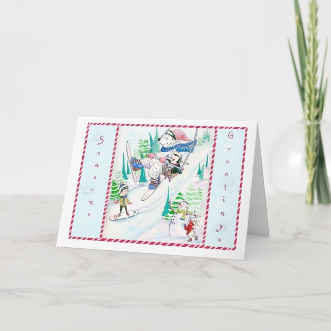 Festividades Cartão de Natal Divertido de inverno (Frente)