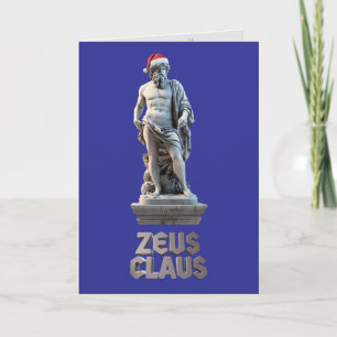 Festividades Cartão de Natal Divertido Zeus Claus Férias