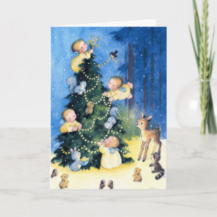 Festividades cartão de Natal do anjo de ilustração