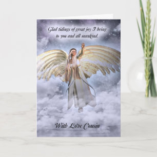 Festividades Cartão de Natal do anjo do primo religioso