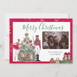 Festividades Cartão de Natal do Ballet Nutcracker Afro-American