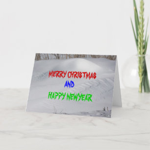 Festividades Cartão de NATAL do BANCO da NEVE