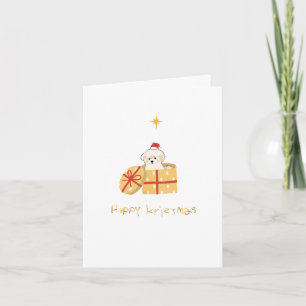Festividades Cartão de Natal do Bichon