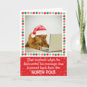 Festividades Cartão de Natal do Cachorro Dobrado do Polo Norte
