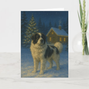 Festividades Cartão de Natal do Cão Tornjak