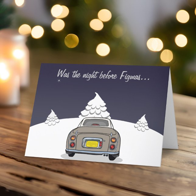 Festividades Cartão de Natal do Carro Topaz Mist Figaro (Happy Fig-mas! A fun figgy themed christmas card to send to your car! (or your figgy loving friends))