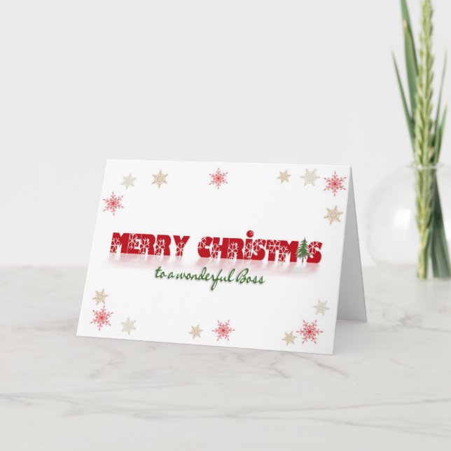 Festividades Cartão de Natal do Chefe (Frente)