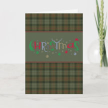 Cartão de Natal do Clã Gunn Tartan