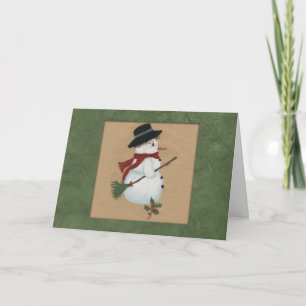 Festividades Cartão de Natal do Country Snowman