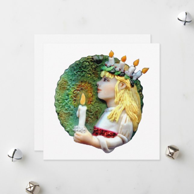 Festividades Cartão de Natal do Dia de Santa Lúcia de 2013 JL B (Frente/Verso In Situ)