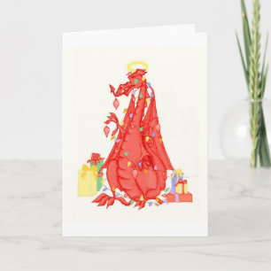 Festividades Cartão de Natal do dragão de Galês - Galês