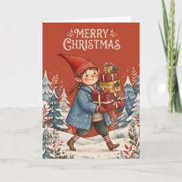 Festividades Cartão de Natal do Elfo Alegre