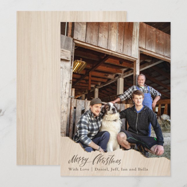 Festividades Cartão de Natal Do Farmer Fotográfico Cartão De Na (Frente/Verso)
