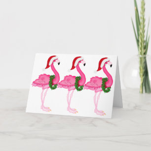 Festividades Cartão de Natal do flamingo - SRF