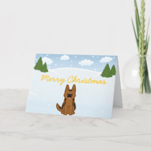 Festividades Cartão de Natal do german shepherd - Personalizá