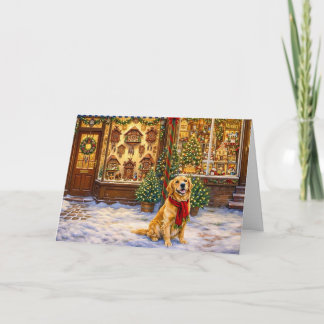 Festividades Cartão de Natal do Golden Retriever