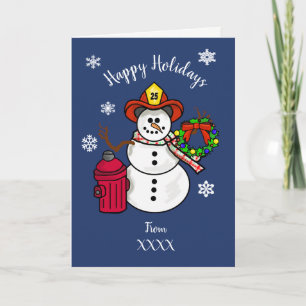 Festividades Cartão de Natal do Homem de Neve para o Departamen