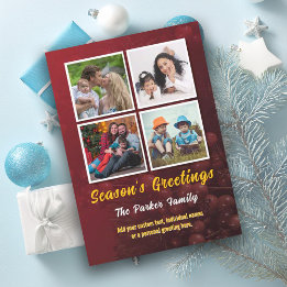 Festividades Cartão de Natal do Instagram de Amoras Holly Red