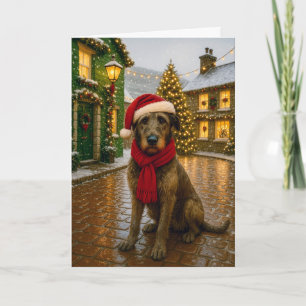 Festividades Cartão de Natal do Irish Wolfhound