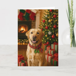 Festividades Cartão de Natal do Labrador Retriever