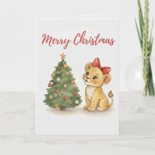 Festividades Cartão de Natal do Leãozinho