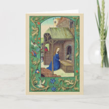 Cartão de Natal do manuscrito iluminado da