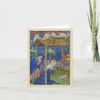 Festividades Cartão de Natal do manuscrito iluminado da