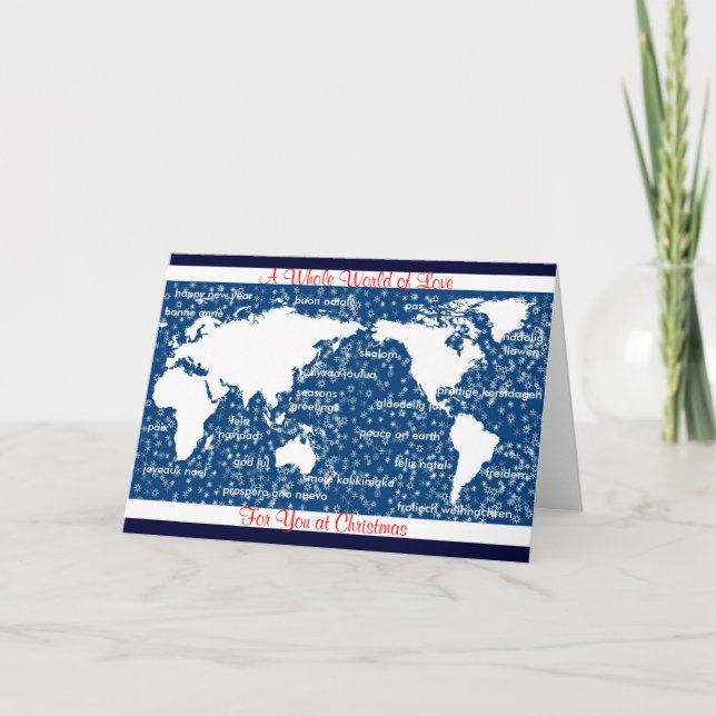 Festividades Cartão de Natal do Mundo do Amor (Frente)