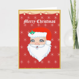 Festividades Cartão de Natal do Papai Noel Feliz
