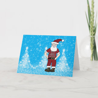 Festividades Cartão de Natal do Papai Noel Feminista