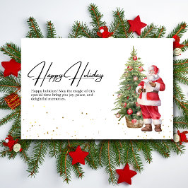 Festividades Cartão de Natal do Papai Noel, Natal Minimalista