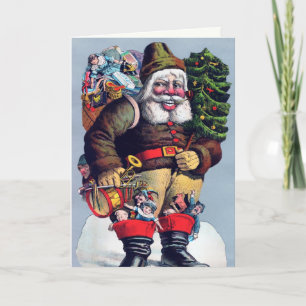 Festividades Cartão de Natal do Papai Noel Sinistro