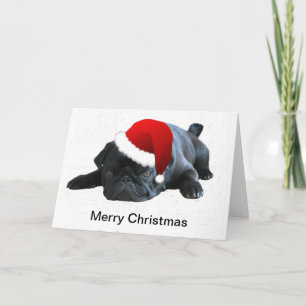 Festividades Cartão de Natal do Pug