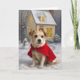 Festividades Cartão de Natal do Russell Terrier
