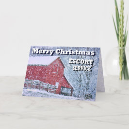 Festividades Cartão de Natal do Serviço Escort