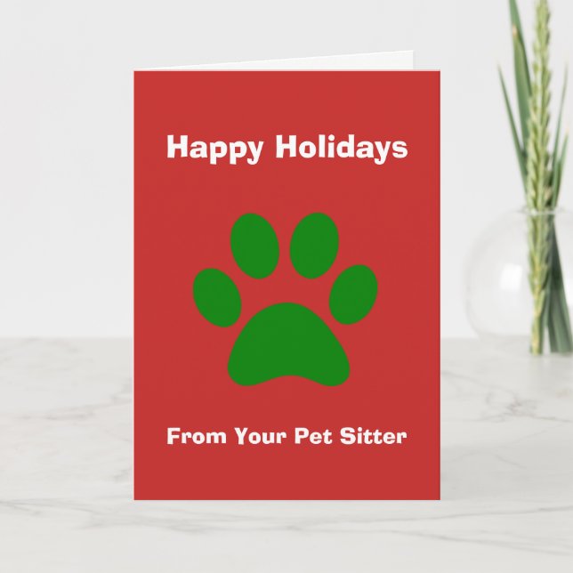 Festividades Cartão De Natal Do Seu Pet Sitter (Frente)