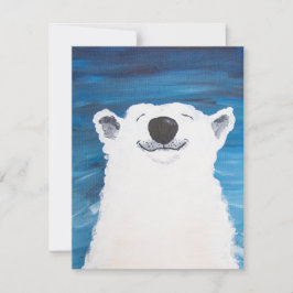 Festividades Cartão de Natal do Sorriso do Urso Polar