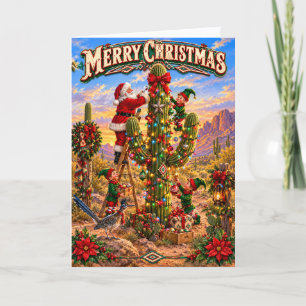 Festividades Cartão de Natal do Sudoeste Deserto de Clima Que