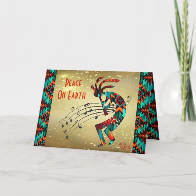 Festividades Cartão de Natal do Sudoeste Kokopelli (Frente)