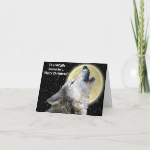 Festividades Cartão de Natal do suporte dos animais selvagens