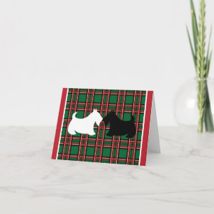 Festividades Cartão de Natal do Terrier Escocês