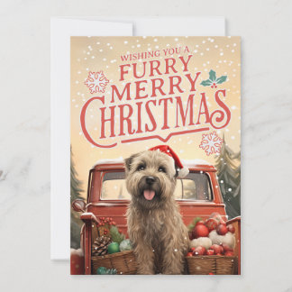 Festividades Cartão de Natal do Terrier Wheaten de Capa Macia