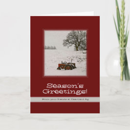 Festividades Cartão de Natal do Trator: Adicione o Nome da Sua 