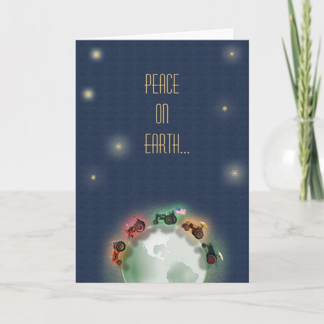 Festividades Cartão de Natal do Trator: Boa vontade para os tra (Frente)