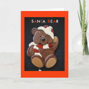 Festividades Cartão de Natal do URSO do PAPAI NOEL - rocha